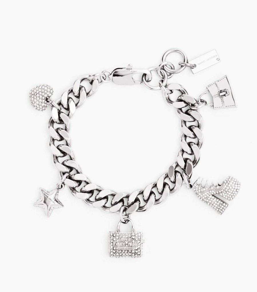 Jewelry Marc Jacobs | The Pave Mini Icon Charm Bracelet Silver/Crystal