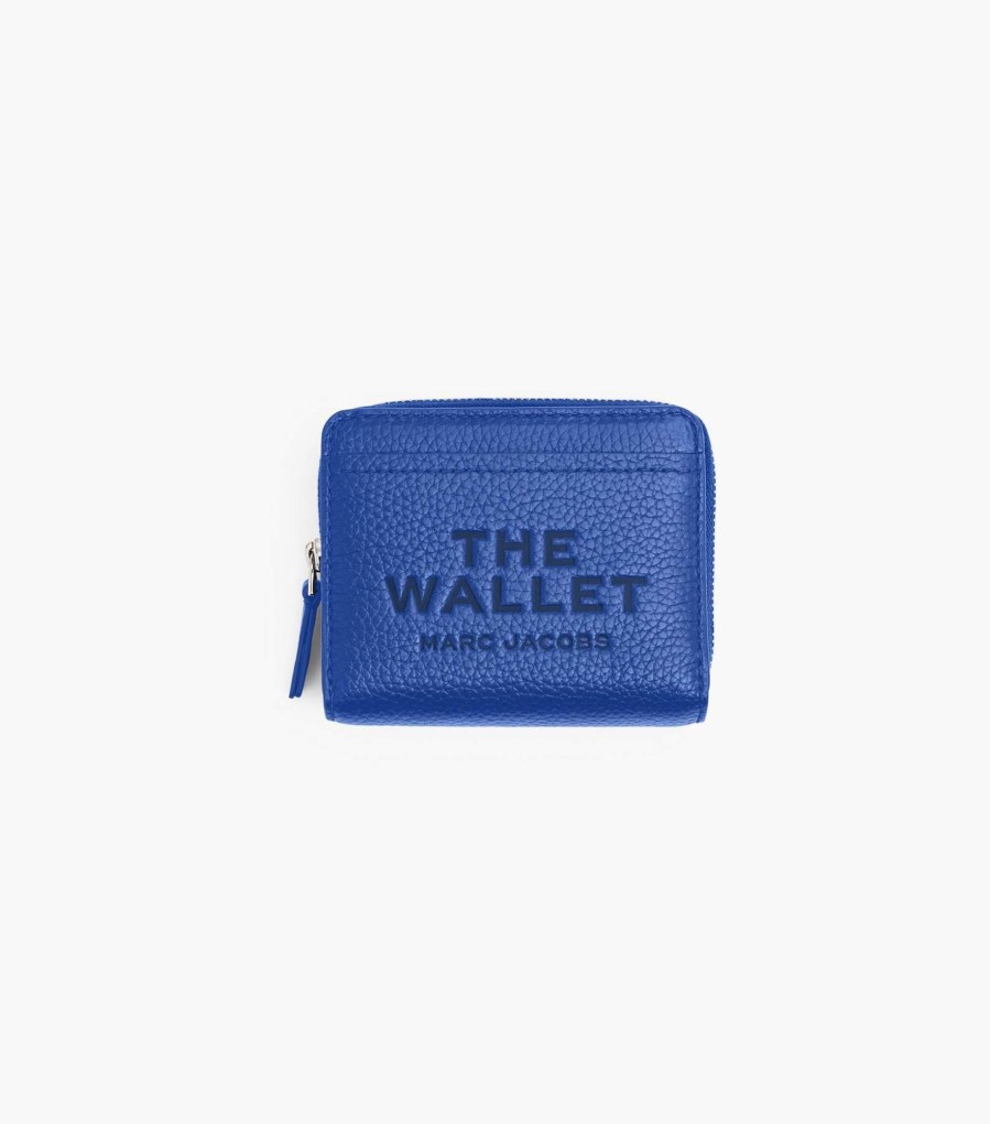 Wallets Marc Jacobs | The Leather Mini Compact Wallet Cobalt