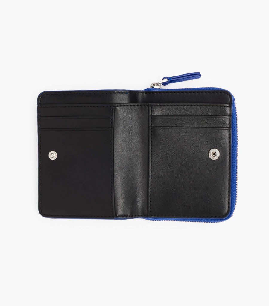 Wallets Marc Jacobs | The Leather Mini Compact Wallet Cobalt