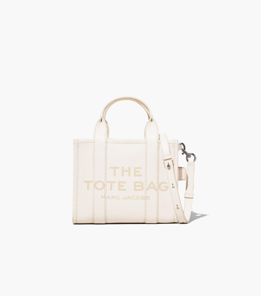 Bags Marc Jacobs | The Leather Small Tote Bag Cotton/Silver