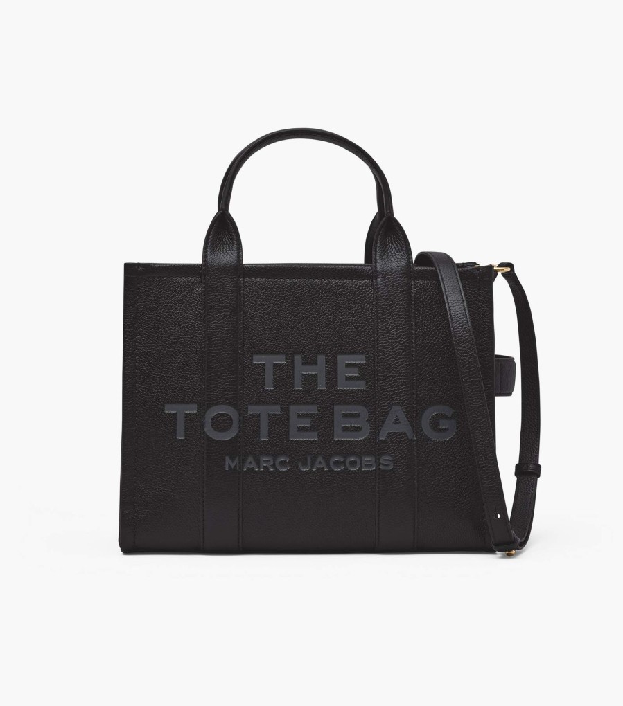 Bags Marc Jacobs | The Leather Medium Tote Bag Black