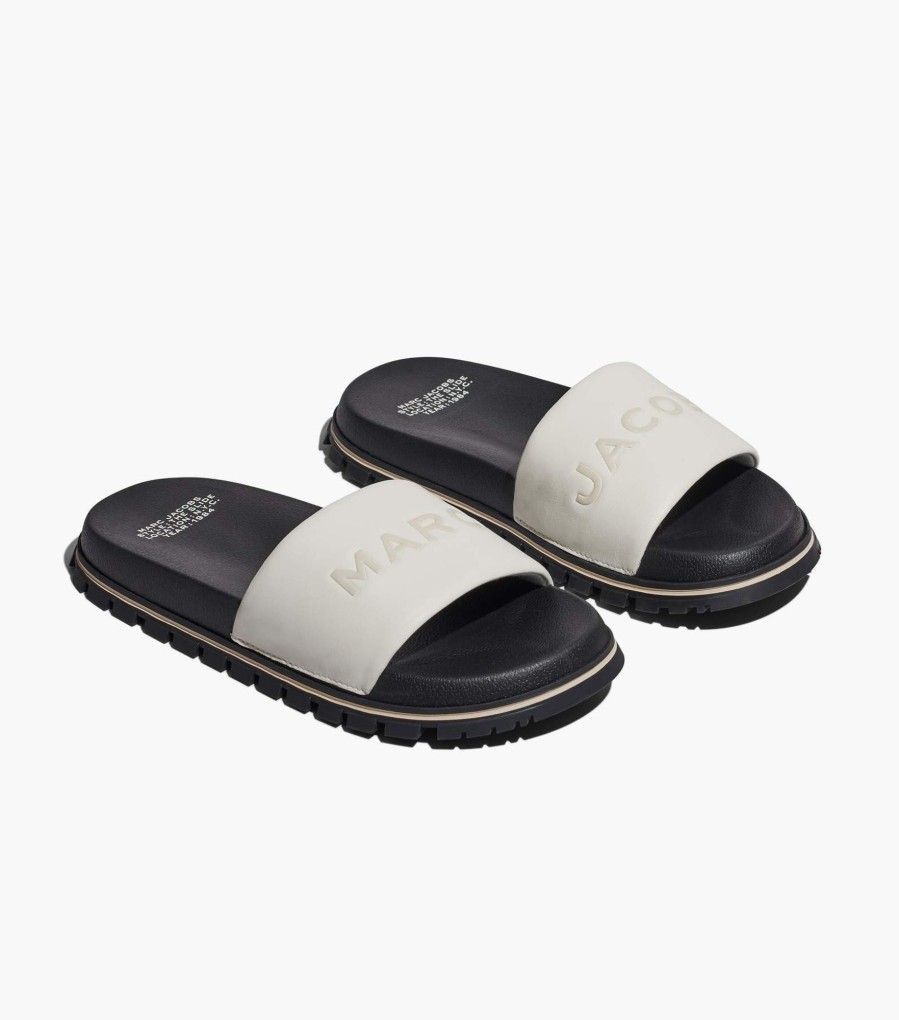 Shoes Marc Jacobs | The Leather Slide Cotton White