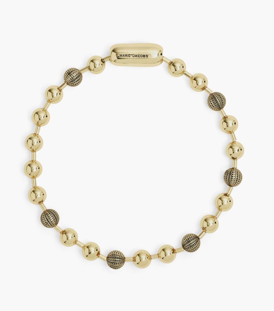 Jewelry Marc Jacobs | The Monogram Ball Chain Necklace Light Antique Gold