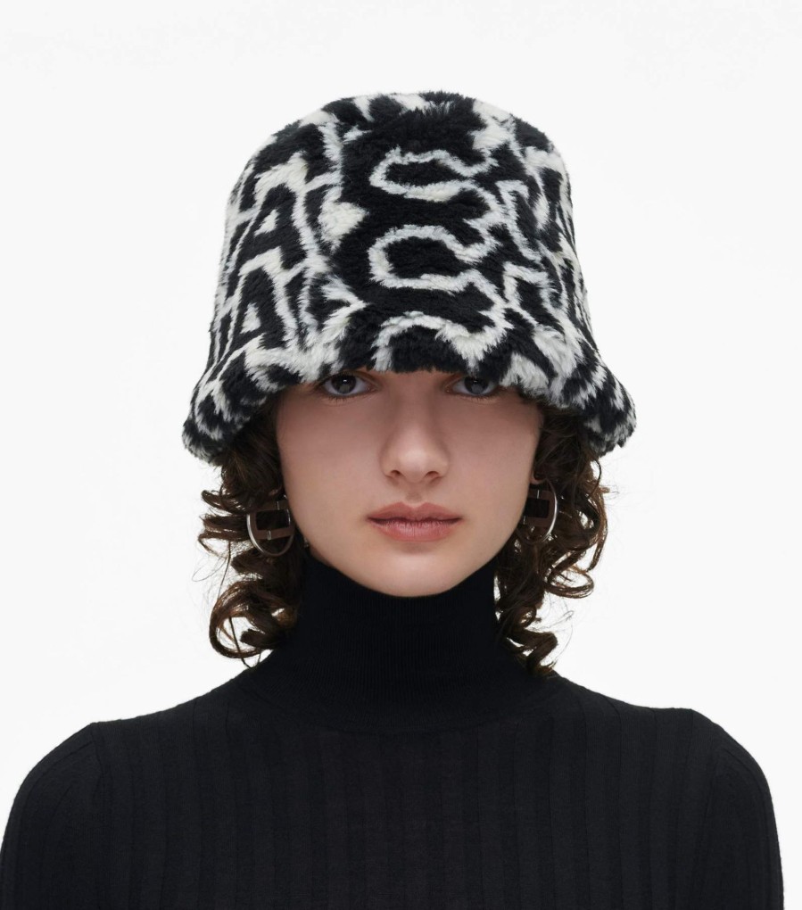 Accessories Marc Jacobs | The Monogram Teddy Bucket Hat Black/Ivory