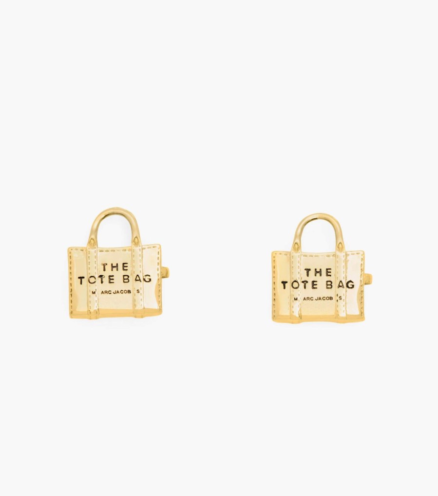 Jewelry Marc Jacobs | The Tote Bag Studs Light Antique Gold