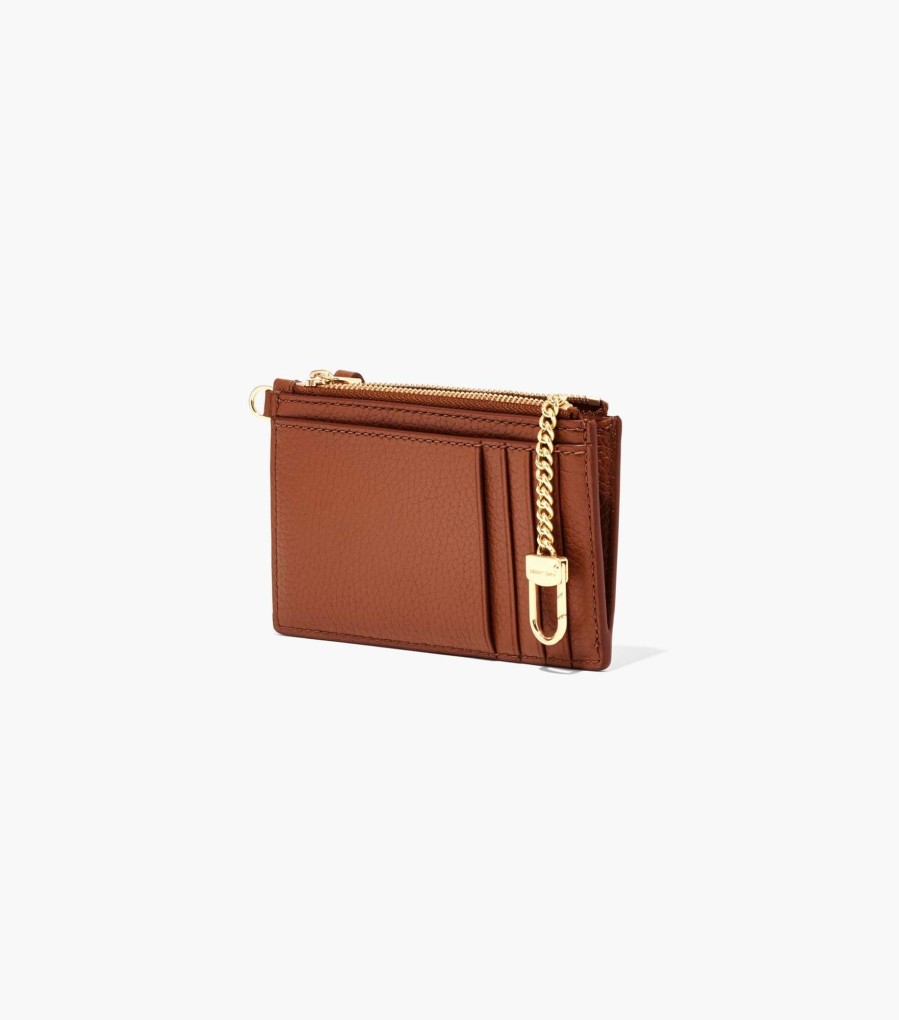 Wallets Marc Jacobs | The Leather Top Zip Wristlet Argan Oil