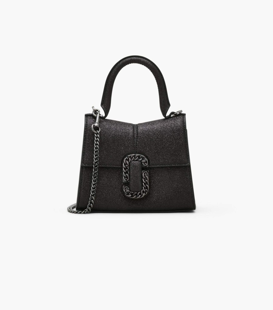 Bags Marc Jacobs | The Galactic Glitter St. Marc Mini Top Handle Black