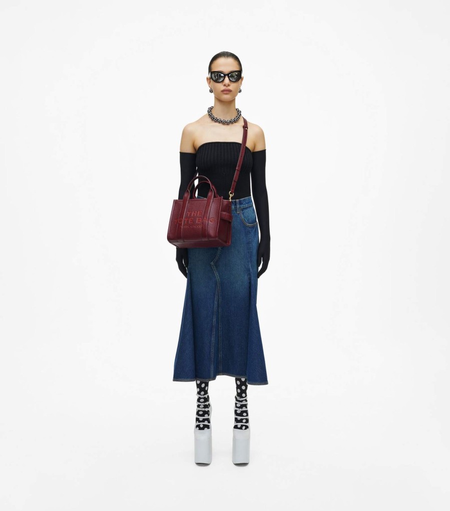 Bags Marc Jacobs | The Leather Small Tote Bag Cherry