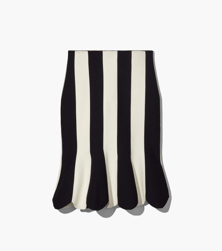 Ready To Wear Marc Jacobs | The Scuba Stripe Skirt Black/Ivory