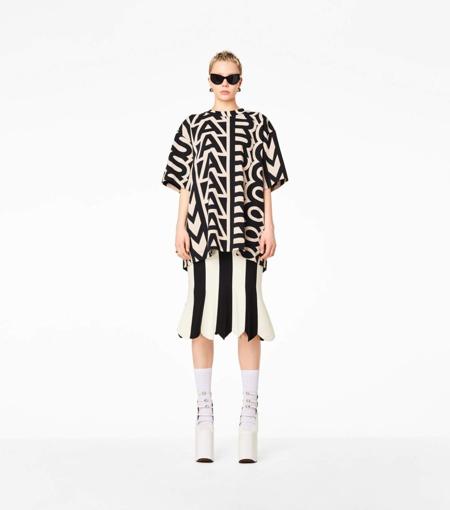 Ready To Wear Marc Jacobs | The Scuba Stripe Skirt Black/Ivory