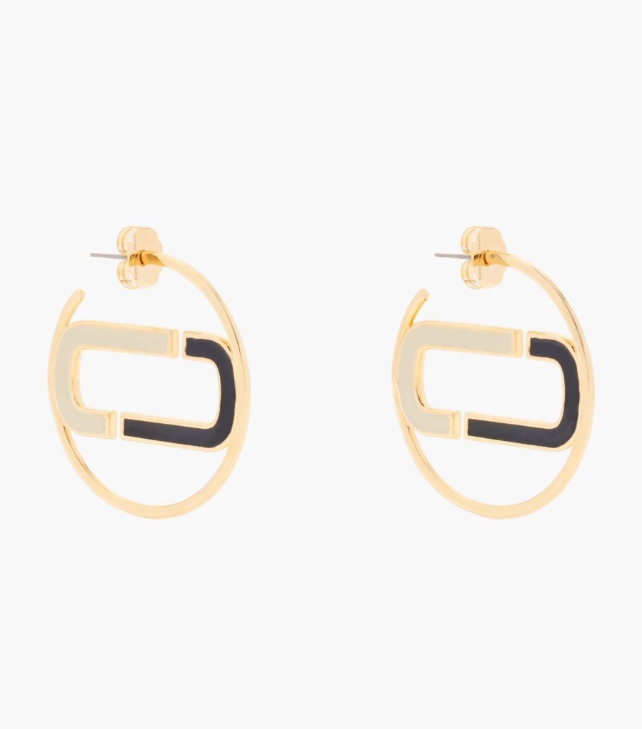 Jewelry Marc Jacobs | The J Marc Colorblock Hoops Black Multi/Gold