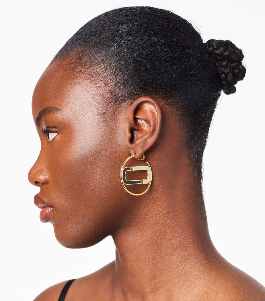 Jewelry Marc Jacobs | The J Marc Colorblock Hoops Black Multi/Gold