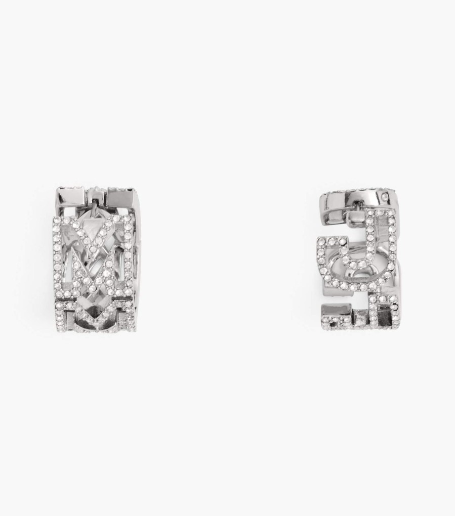 Ready To Wear Marc Jacobs | The Monogram Pave Huggies Silver/Crystal