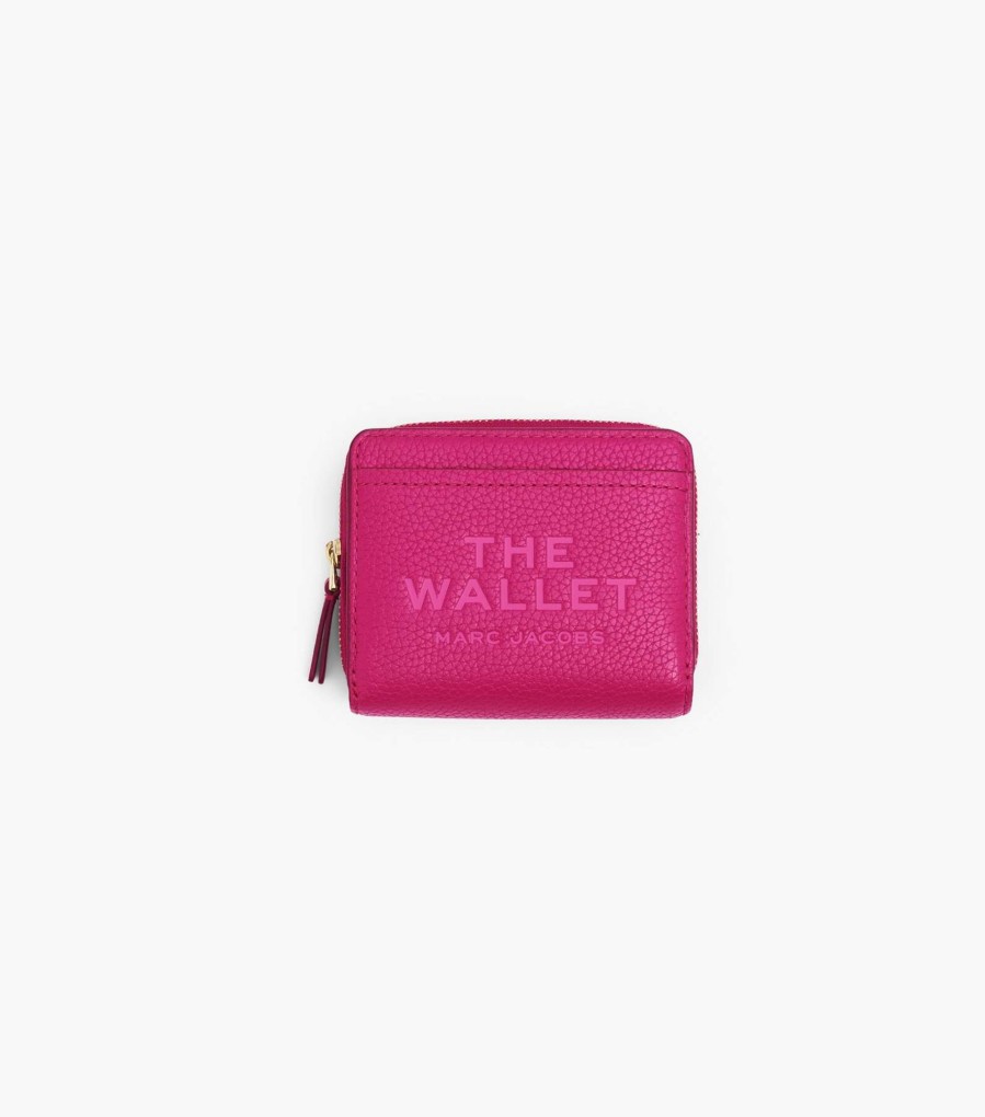 Wallets Marc Jacobs | The Leather Mini Compact Wallet Lipstick Pink