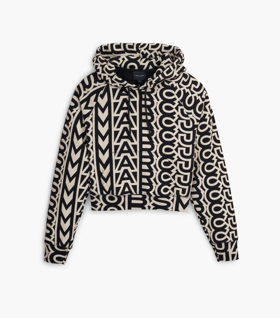 Ready To Wear Marc Jacobs | The Monogram Crop Hoodie Black/Ivory