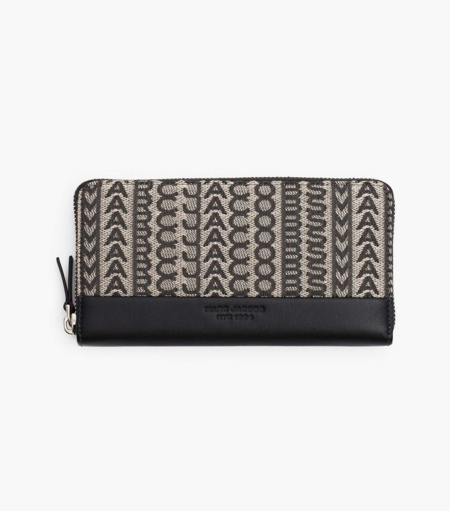 Wallets Marc Jacobs | The Monogram Jacquard Continental Wallet Beige Multi