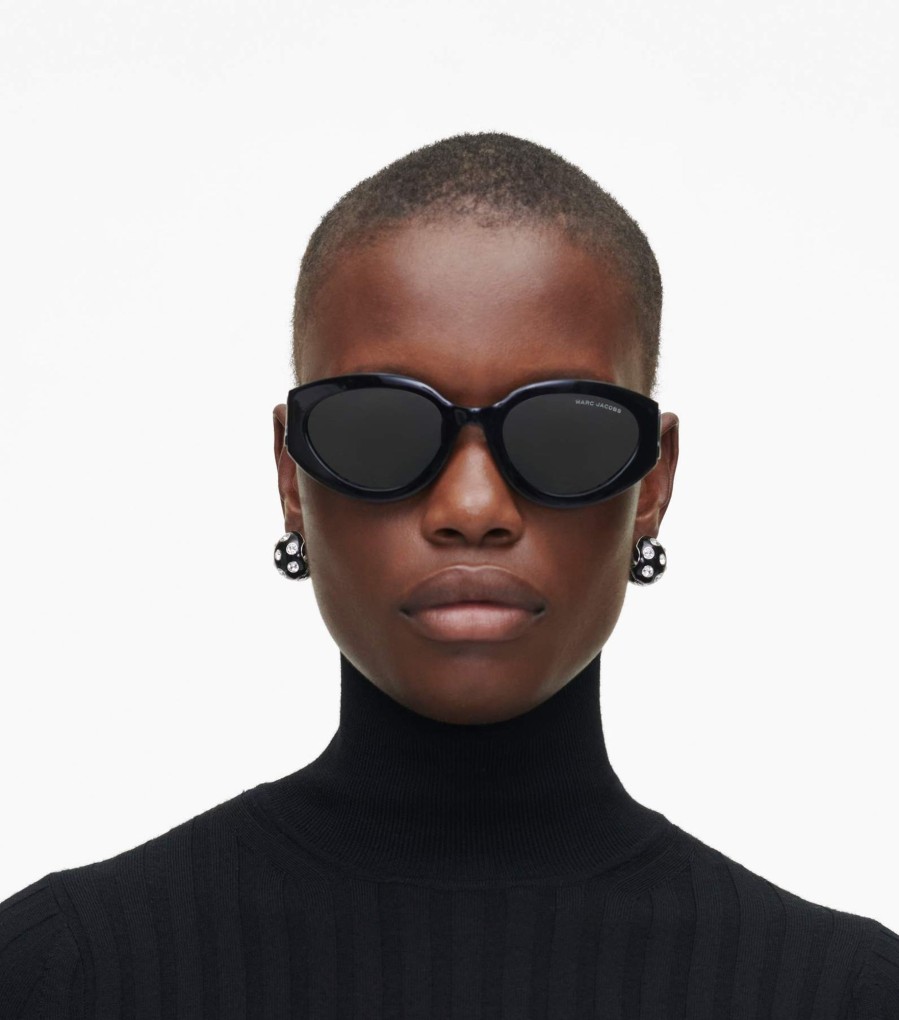 Accessories Marc Jacobs | The Marc Jacobs Oval Sunglasses Black/White