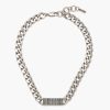 Jewelry Marc Jacobs | The Barcode Monogram Id Chain Necklace Aged Silver