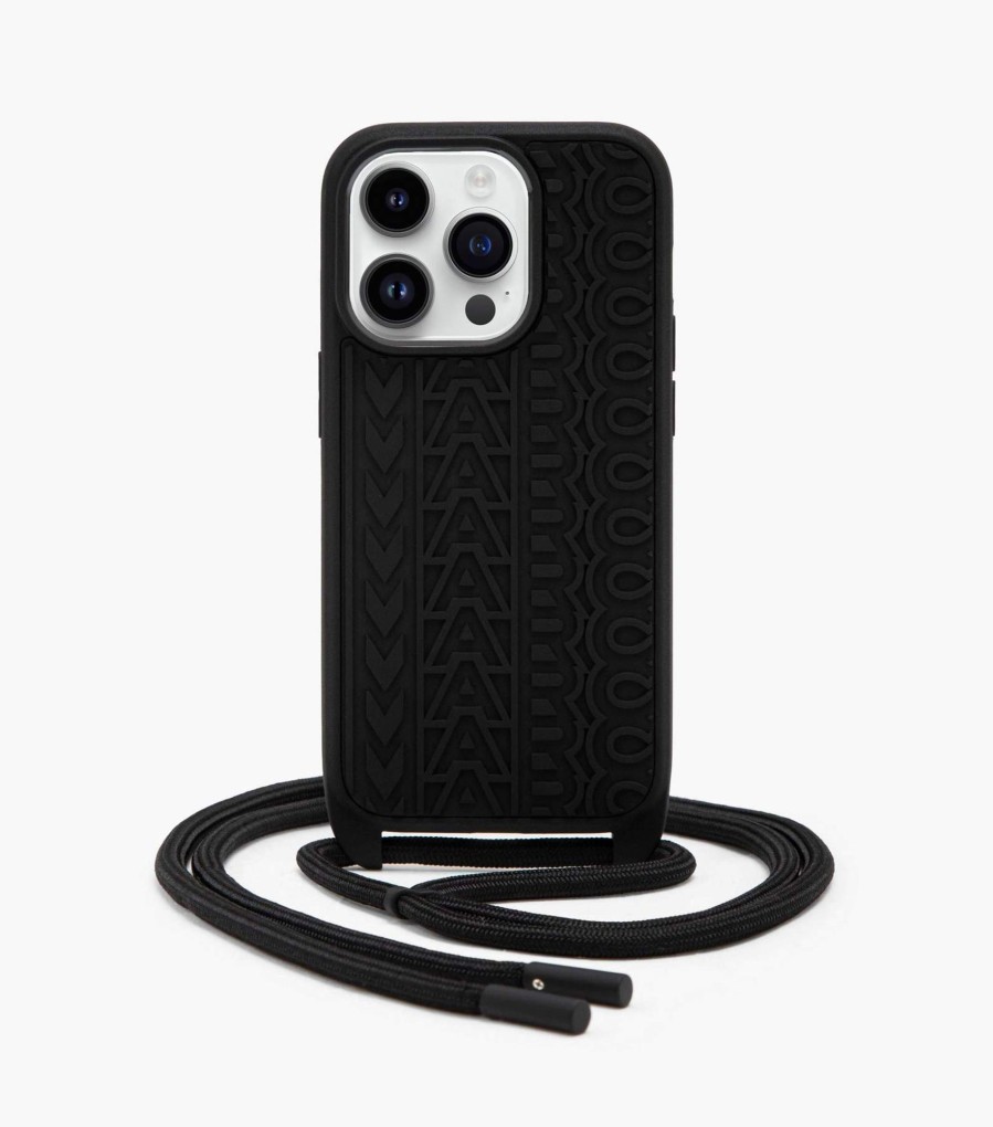 Accessories Marc Jacobs | The Monogram Iphone 14 Pro Crossbody Case Black