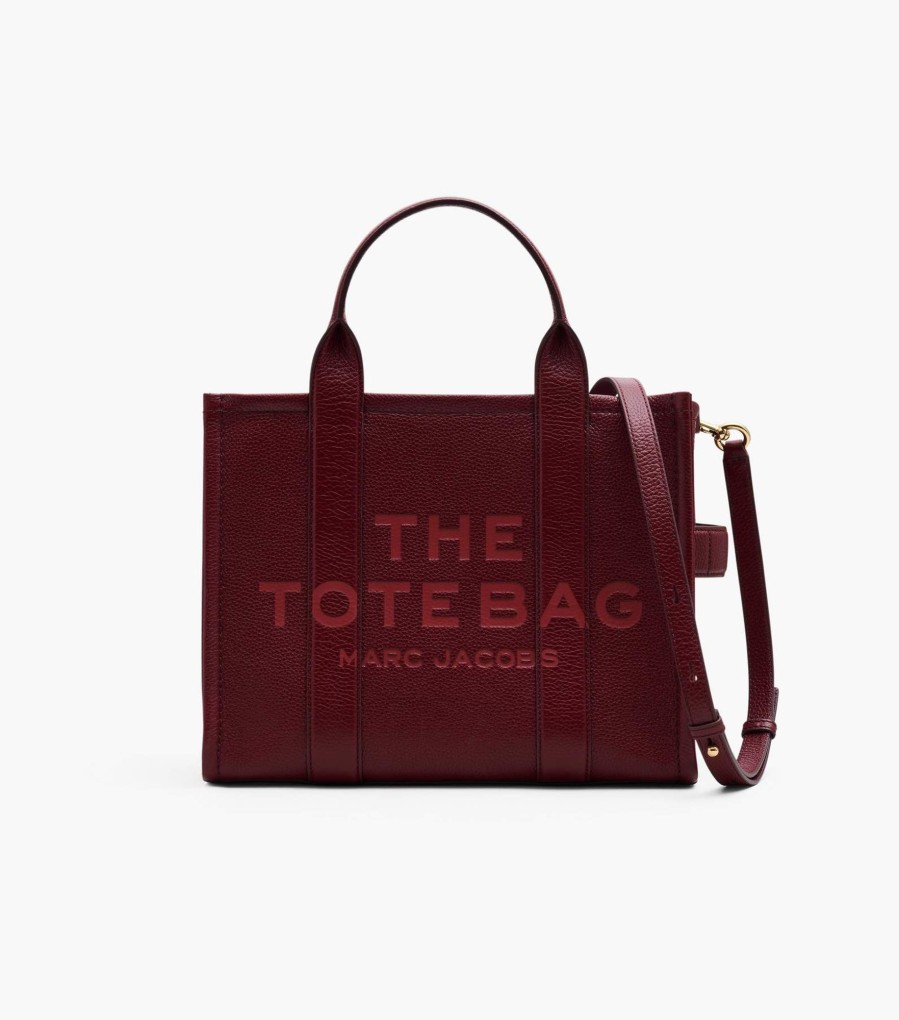 Bags Marc Jacobs | The Leather Medium Tote Bag Cherry