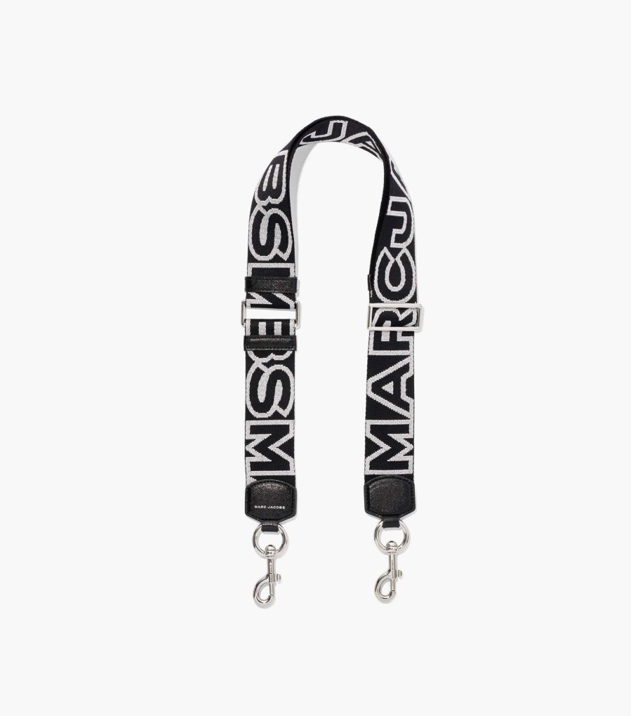 Accessories Marc Jacobs | The Outline Logo Webbing Strap Black/Silver