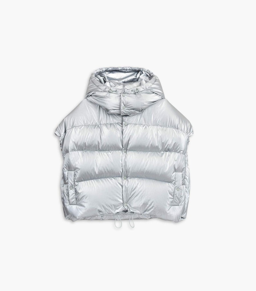 Ready To Wear Marc Jacobs | The Hooded Puffer Vest Silver