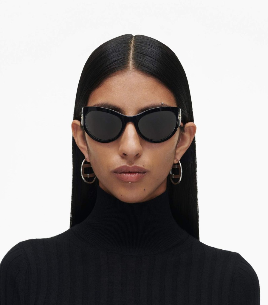 Accessories Marc Jacobs | The Icon Wrapped Sunglasses Black