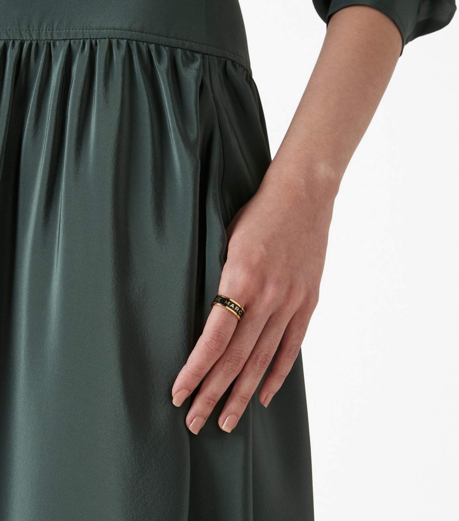 Jewelry Marc Jacobs | The Medallion Ring Black/Gold