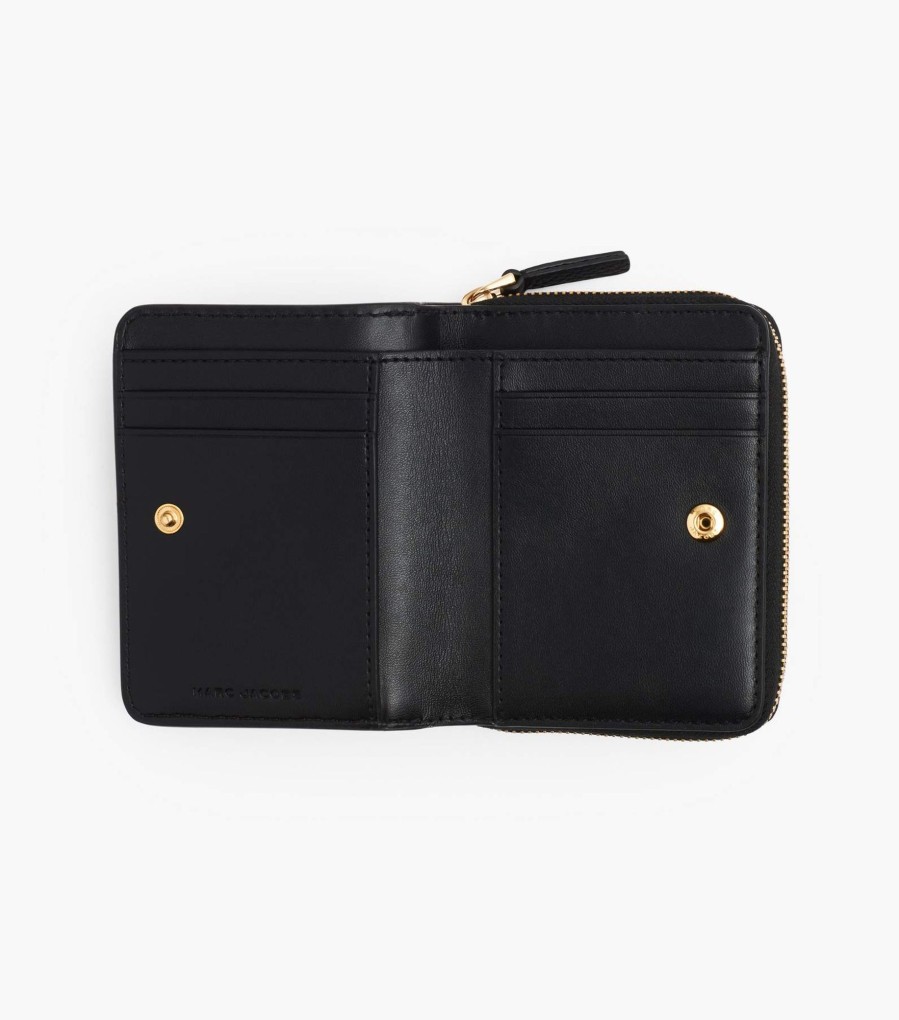 Wallets Marc Jacobs | The Leather Mini Compact Wallet Black