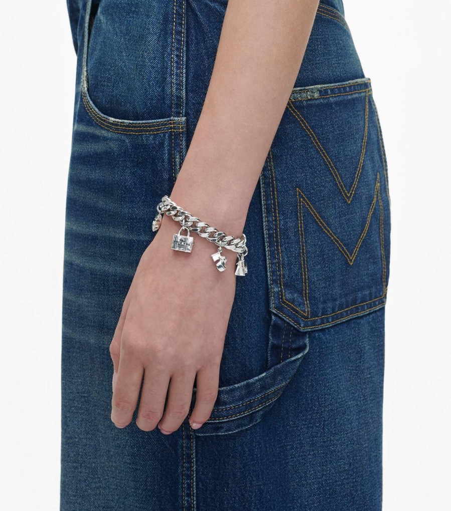 Jewelry Marc Jacobs | The Mini Icon Charm Bracelet Light Antique Silver