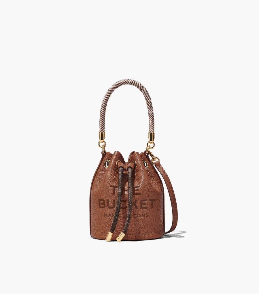 Bags Marc Jacobs | The Leather Mini Bucket Bag Argan Oil