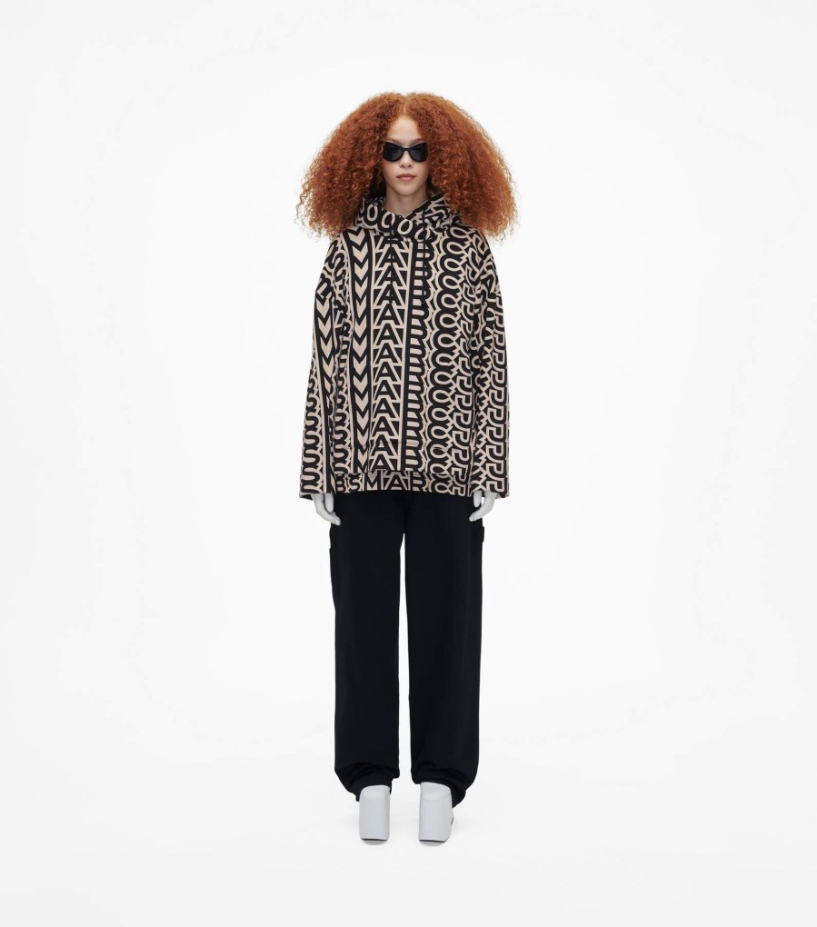 Ready To Wear Marc Jacobs | The Monogram Oversized Hoodie Black/Ivory