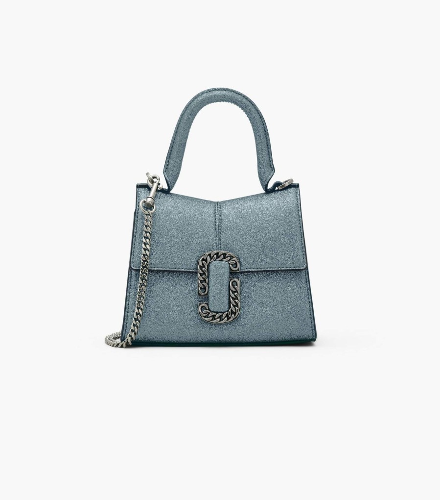 Bags Marc Jacobs | The Galactic Glitter St. Marc Mini Top Handle Silver