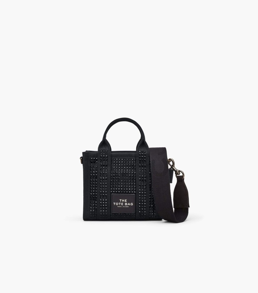 Bags Marc Jacobs | The Crystal Canvas Mini Tote Bag Black Crystal