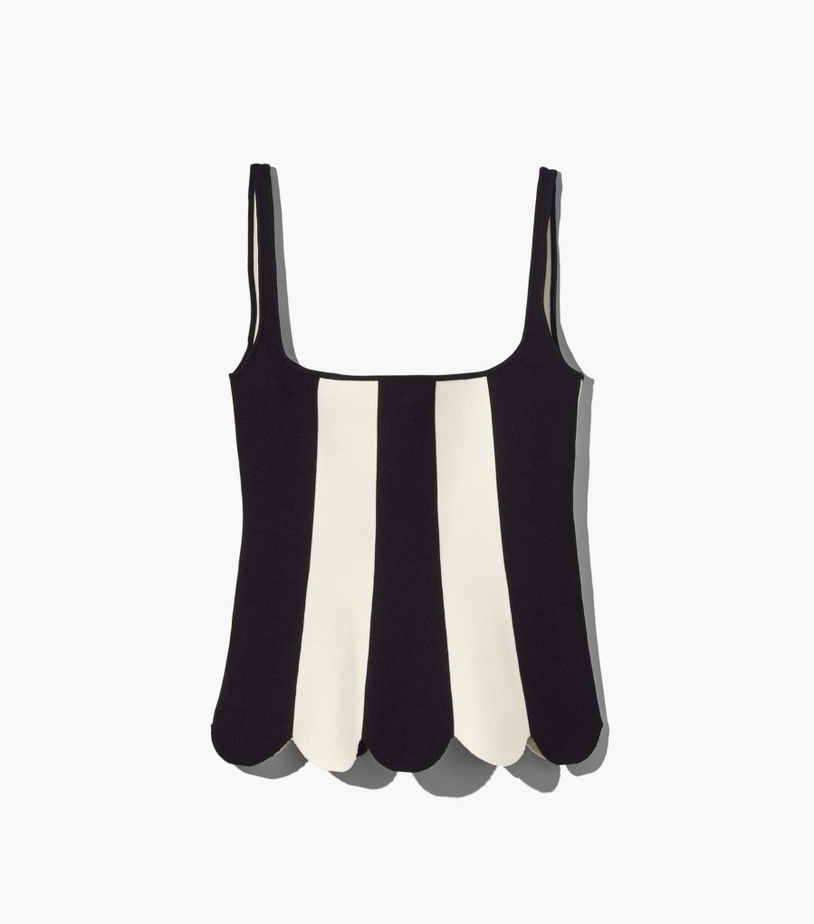 Ready To Wear Marc Jacobs | The Scuba Stripe Top Black/Ivory