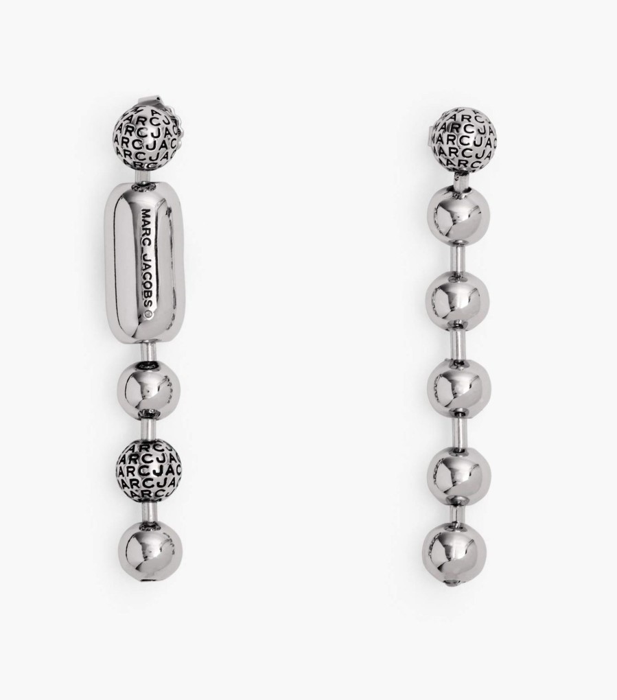 Jewelry Marc Jacobs | The Monogram Ball Chain Earrings Light Antique Silver