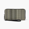 Wallets Marc Jacobs | The Monogram Leather Continental Wristlet Wallet Black/White