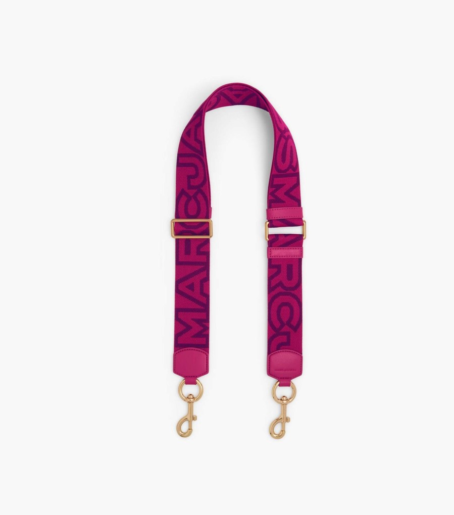 Accessories Marc Jacobs | The Outline Logo Webbing Strap Lipstick Pink Multi