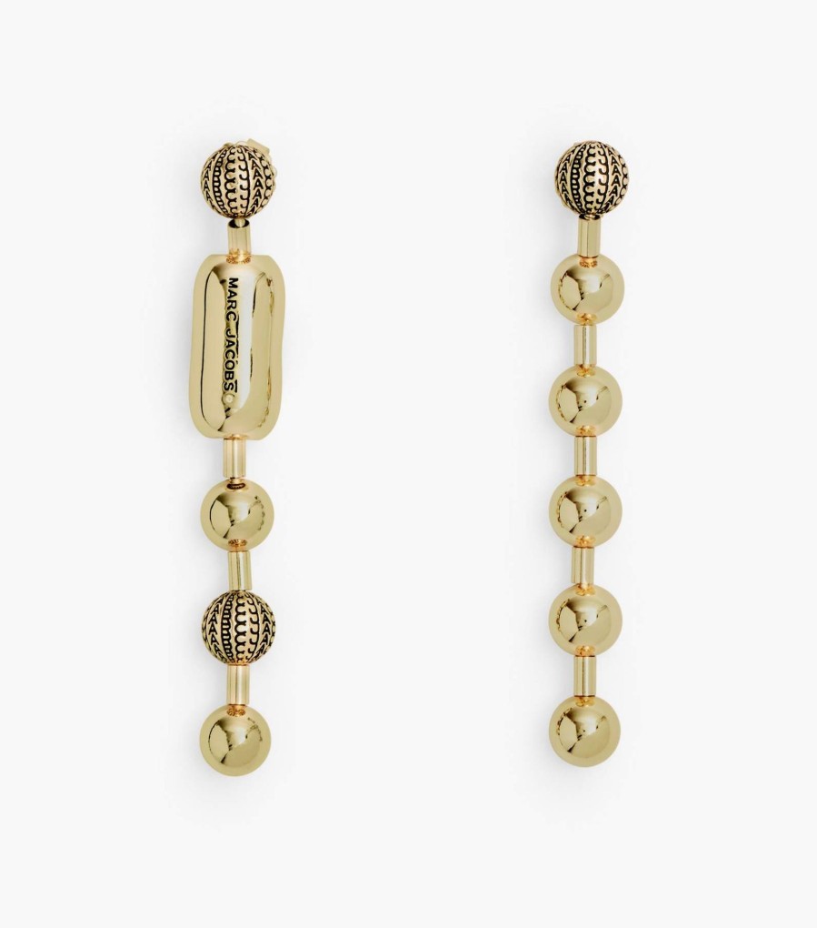 Jewelry Marc Jacobs | The Monogram Ball Chain Earrings Light Antique Gold