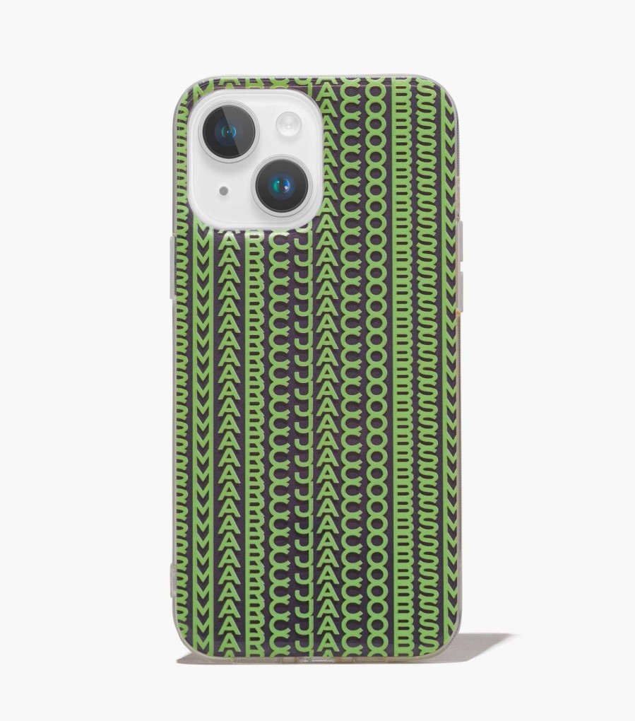 Accessories Marc Jacobs | The Monogram Iphone Case 14 Plus Grey/Fluro Green