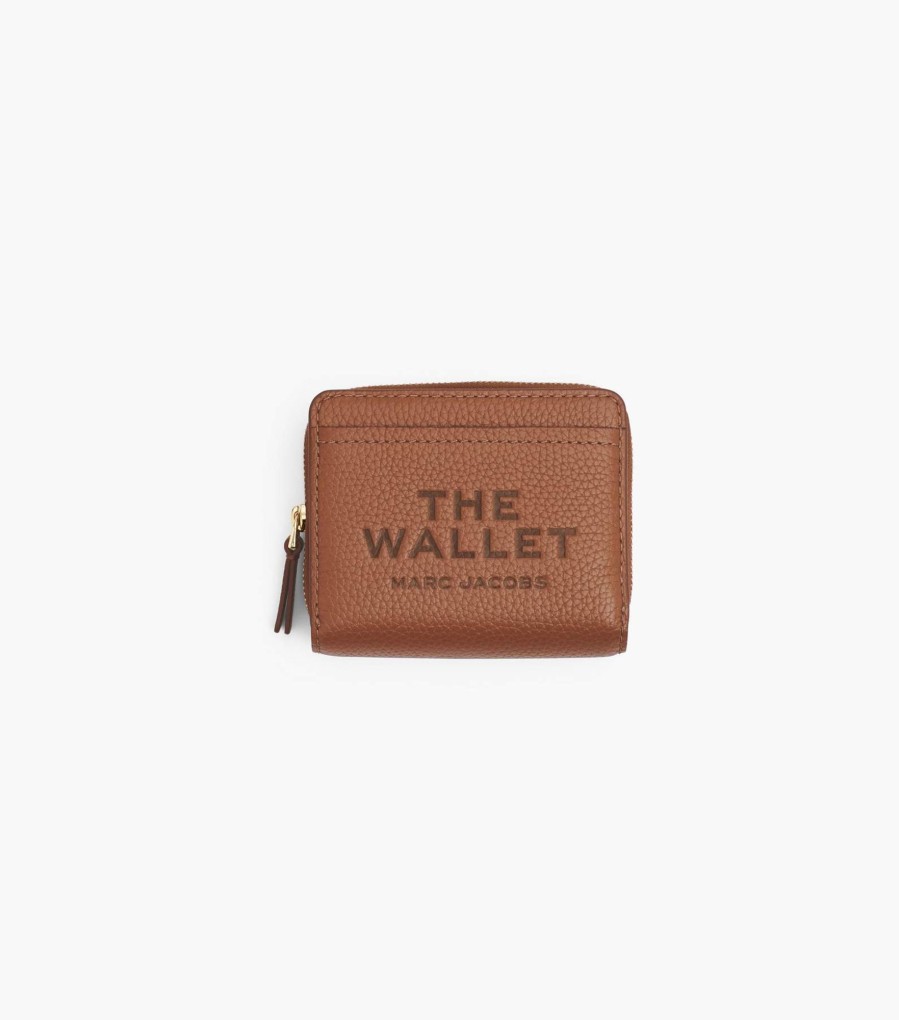 Wallets Marc Jacobs | The Leather Mini Compact Wallet Argan Oil