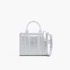 Ready To Wear Marc Jacobs | The Monogram Metallic Small Tote Bag Silver/Bright White