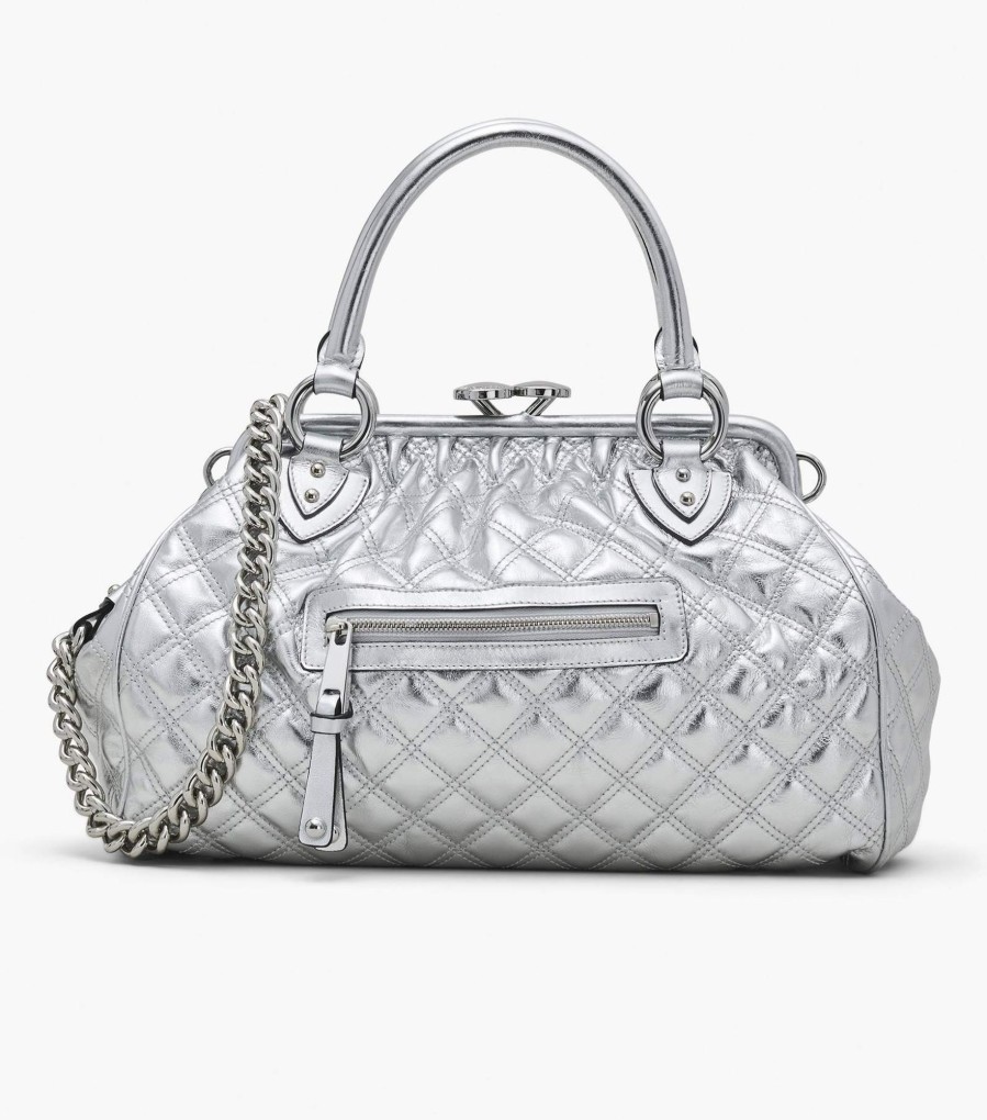 Bags Marc Jacobs | Re-Edition Quilted Metallic Leather Stam Bag Silver