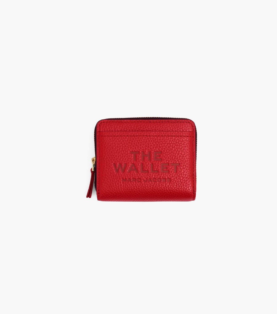 Wallets Marc Jacobs | The Leather Mini Compact Wallet True Red