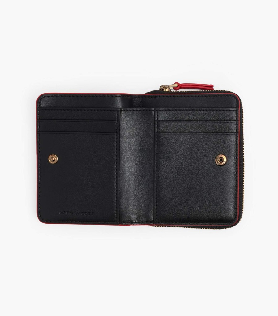 Wallets Marc Jacobs | The Leather Mini Compact Wallet True Red