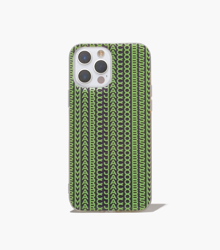 Accessories Marc Jacobs | The Monogram Iphone Case 14 Pro Grey/Fluro Green