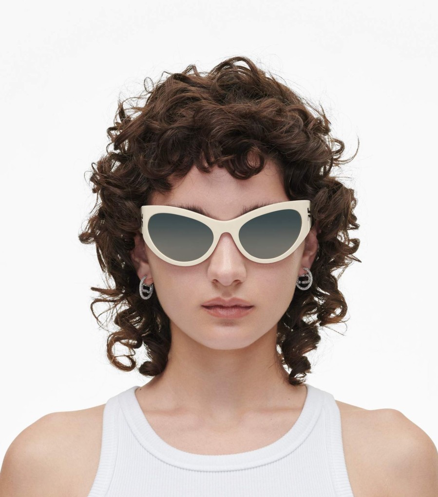 Accessories Marc Jacobs | The Icon Wrapped Sunglasses Ivory