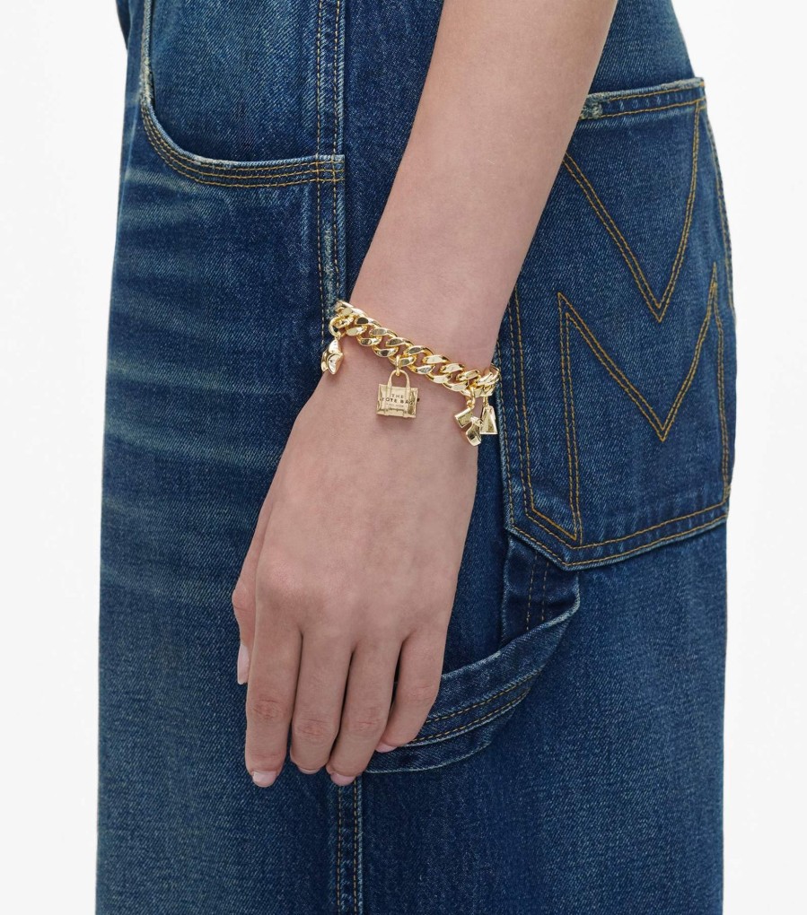 Jewelry Marc Jacobs | The Mini Icon Charm Bracelet Light Antique Gold