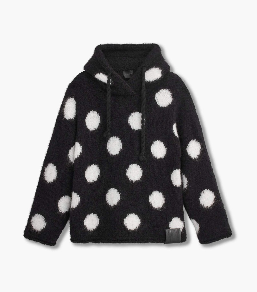 Ready To Wear Marc Jacobs | The Brushed Spots Knit Hoodie Black/White