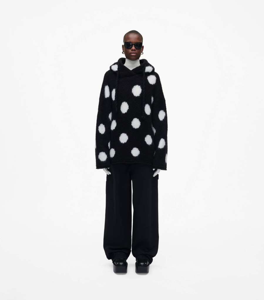 Ready To Wear Marc Jacobs | The Brushed Spots Knit Hoodie Black/White